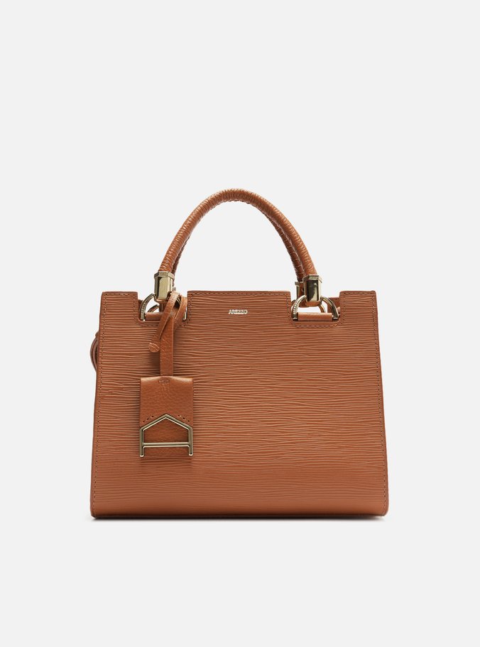 Bolsa Tote Marrom Couro Abraccio Média