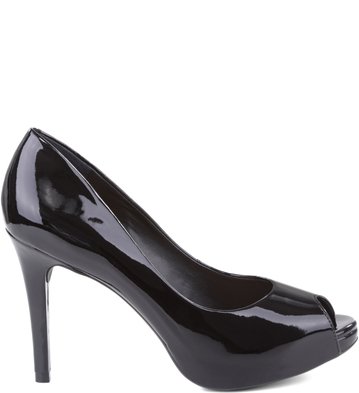 Peep-toe Verniz Preto