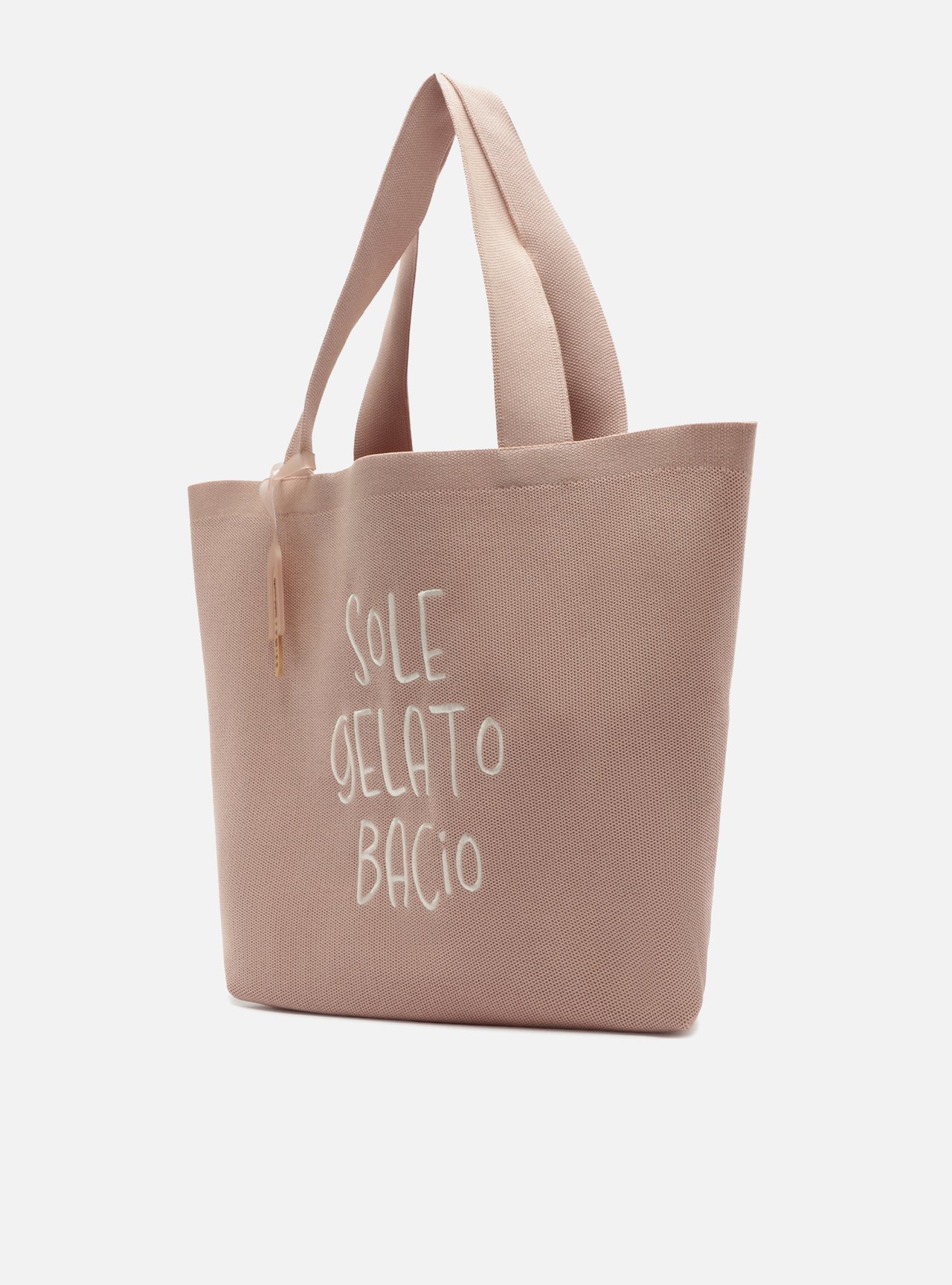 Bolsa Shopping Rosa Soft Crochê Grande Brizza Bacio Di Latte — foto 2