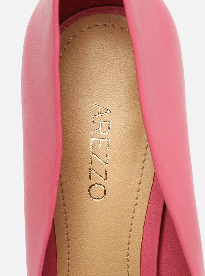 Scarpin Rosa Pink Couro Salto Alto Fino Color