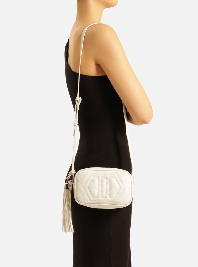 Bolsa Tiracolo Branca Crema Verona Média