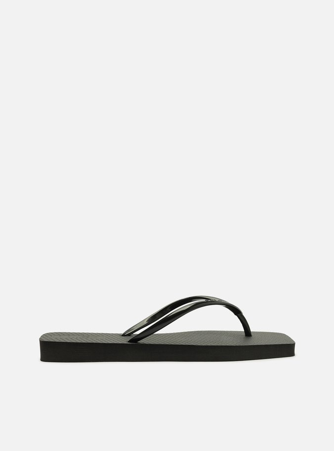 Chinelo de Dedo Preto Flat Brizza