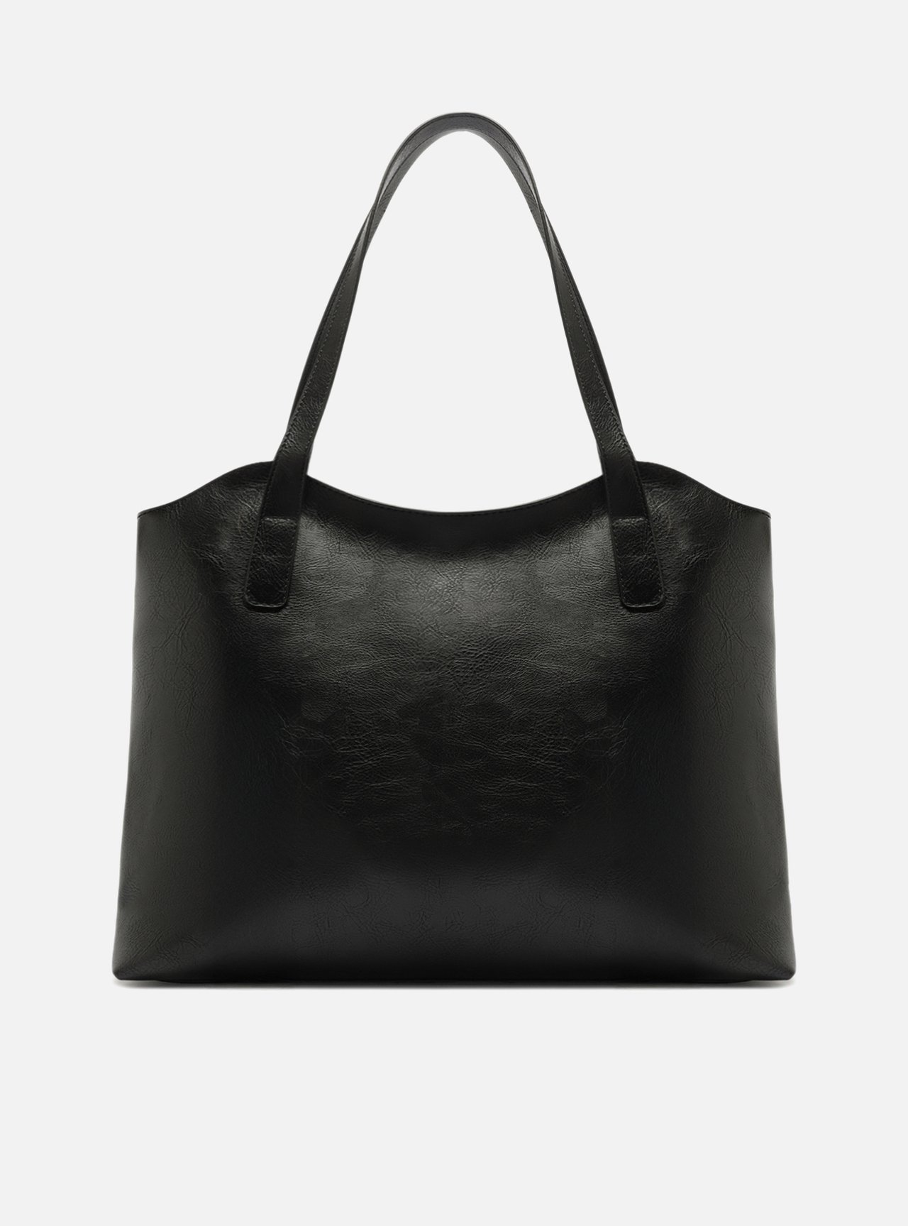 Bolsa Shopping Preta Grande Bolso Frontal Zíper — foto 3