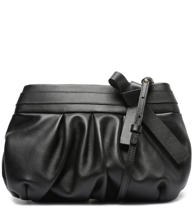 Clutch Preta Couro Nina Média