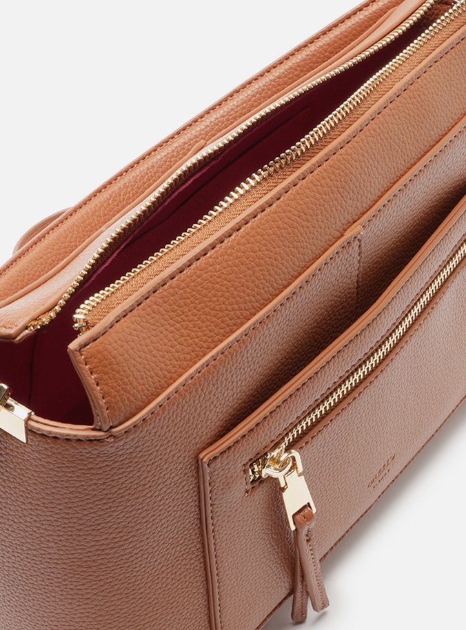Bolsa Tote Marrom Média Bolso Frontal