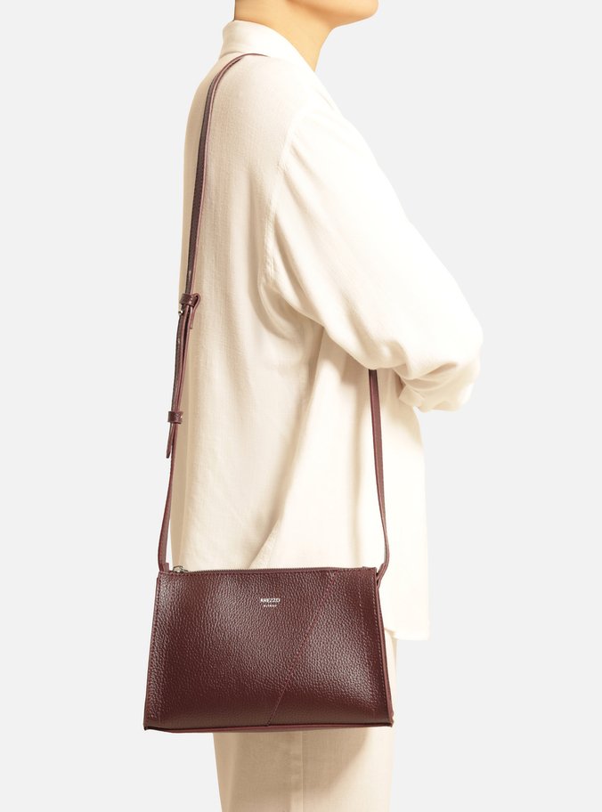 Bolsa Tiracolo Vinho Textura Pequena