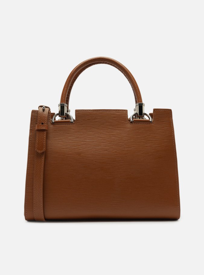 Bolsa Tote Marrom Cúrcuma Couro Abraccio Grande