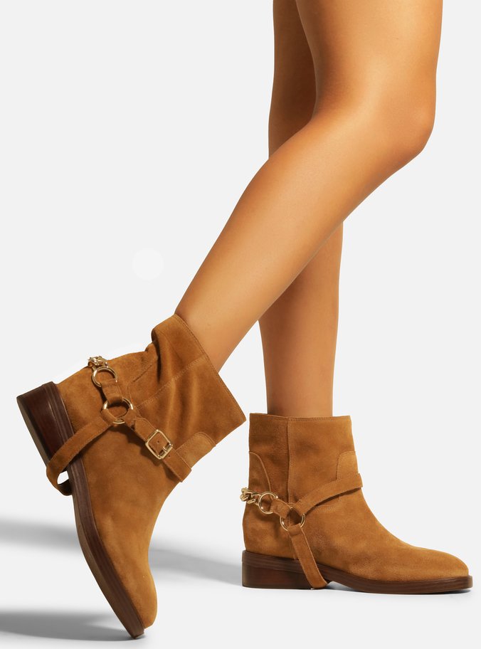 Bota cano sales curto marrom camurça