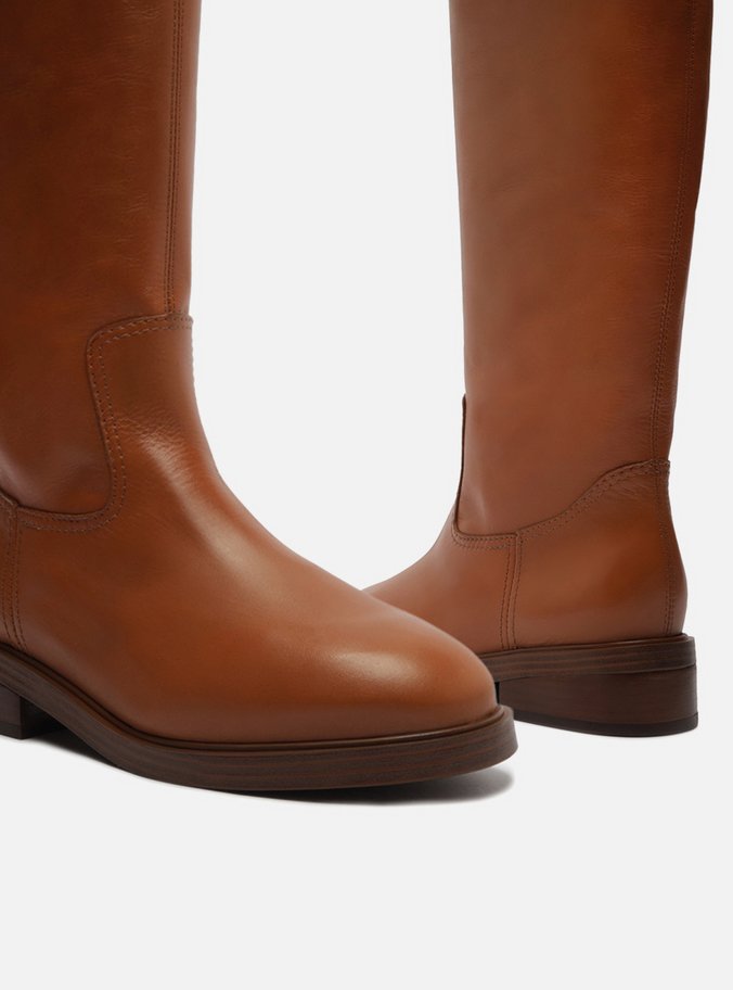 Bota Marrom Couro Cano Longo Montaria