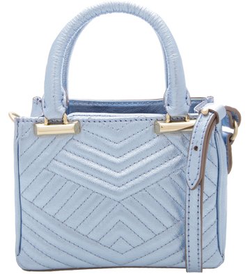 Bolsa Neutral Matelassê Pequena Retrô Blue