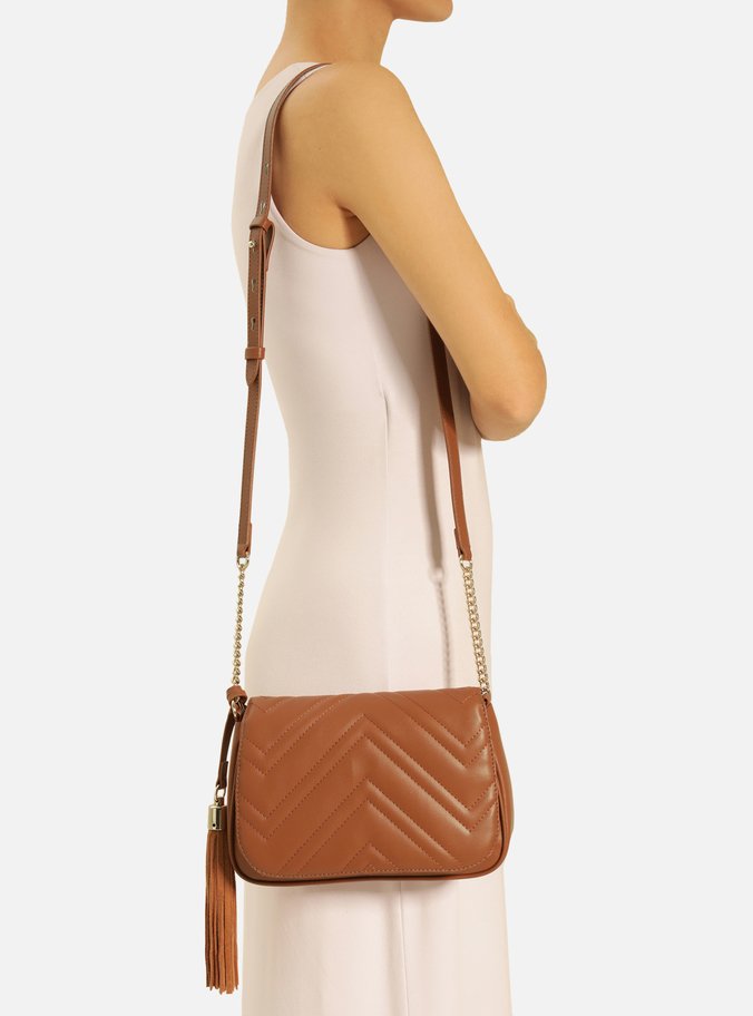 Bolsa Tiracolo Marrom Matelassê Verona Pequena