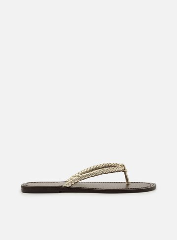 Rasteira Dourada Flip Flop Lenny Niemeyer