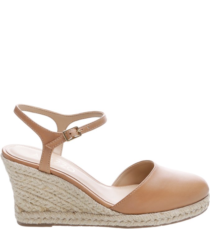 Espadrille Plataforma Couro Natural Tan