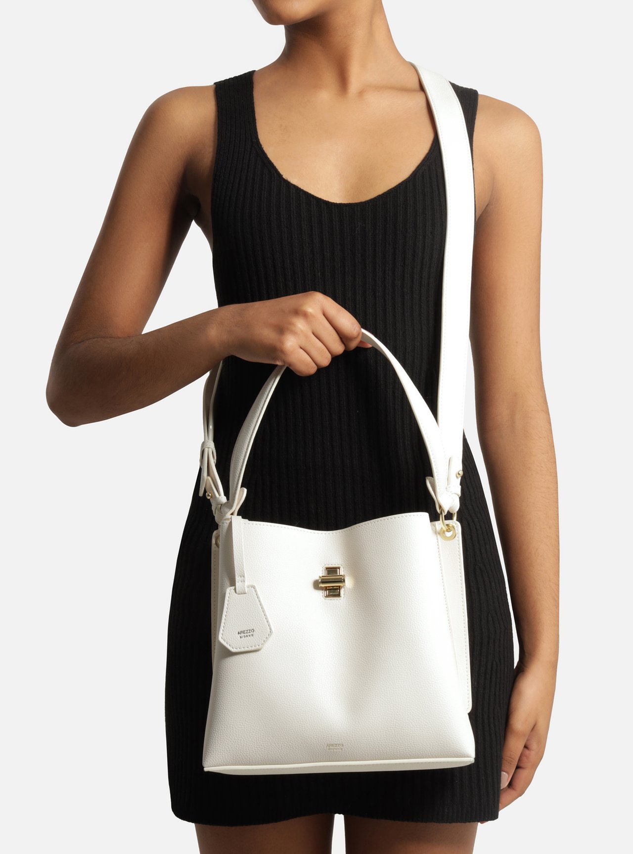 Bolsa Tote Off White Texturizada Grande Bag Charm — foto 6