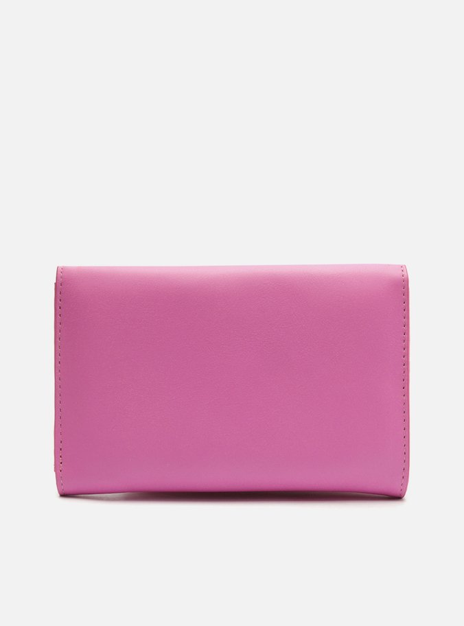 Carteira Rosa Couro Envelope