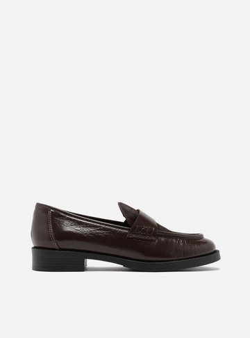Mocassim Marrom Couro Mix Pelo Tira