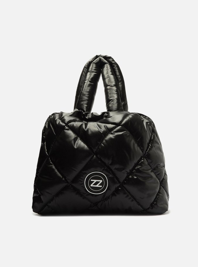 Bolsa Shopping Preta Nylon Hanna Grande