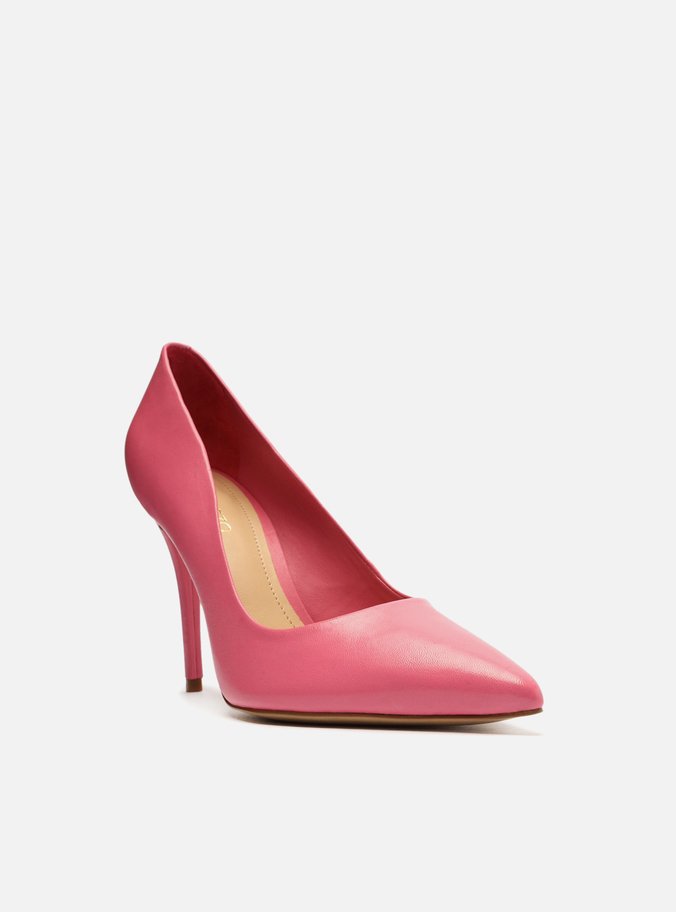 Scarpin Rosa Pink Couro Salto Alto Fino Color