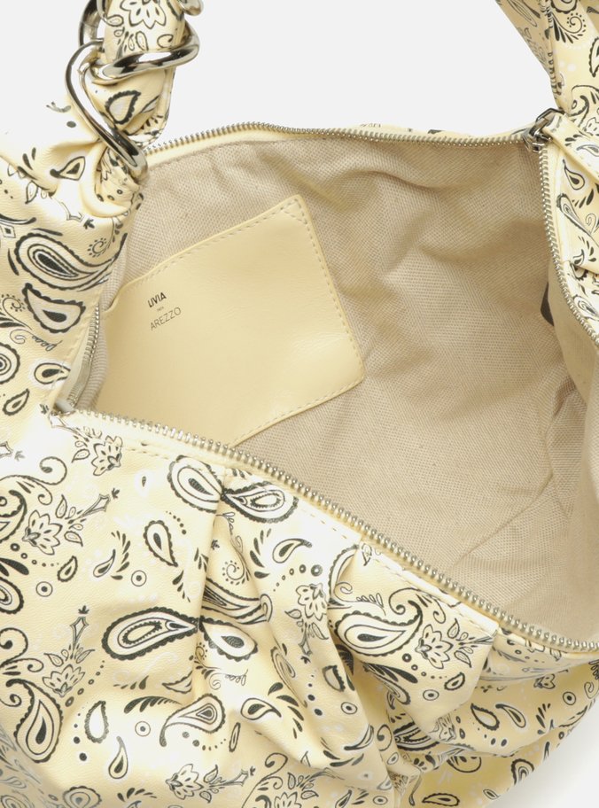 Bolsa Hobo Amarela Paisley Grande Livia