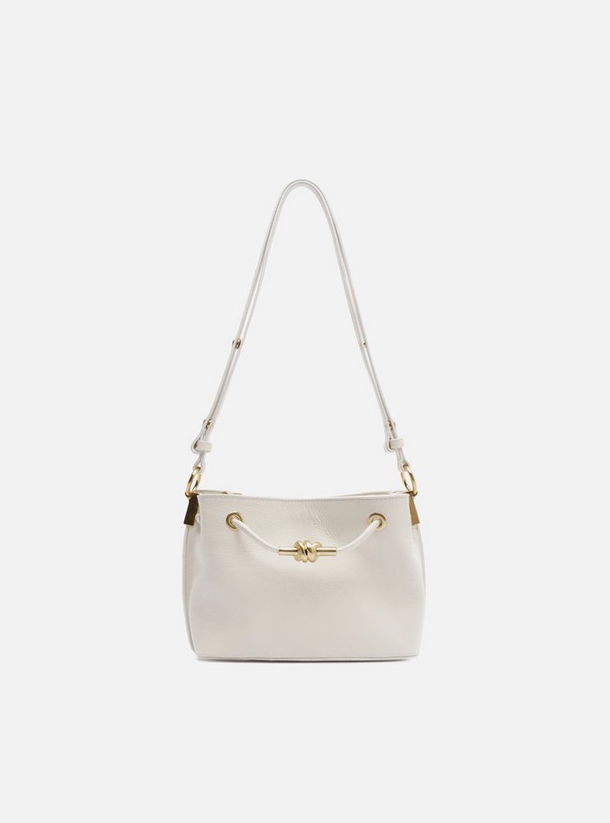 Bolsa Tiracolo Branco Couro Helena Pequena