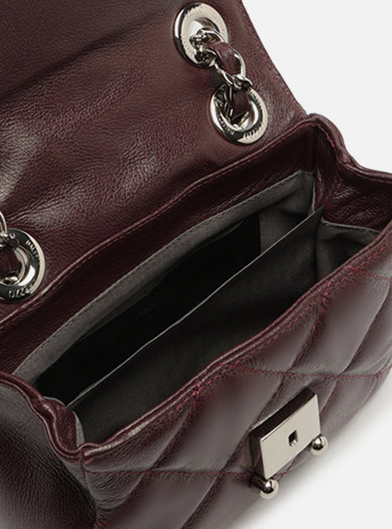 Bolsa Tiracolo Vermelha Couro Pequena Matelassê — foto 4