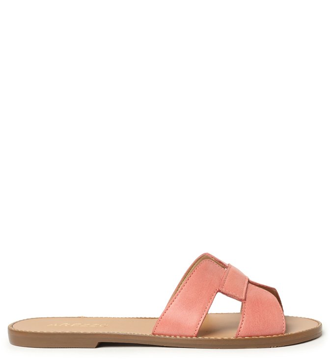 Rasteira Rosa Couro Slide Light Tulipa