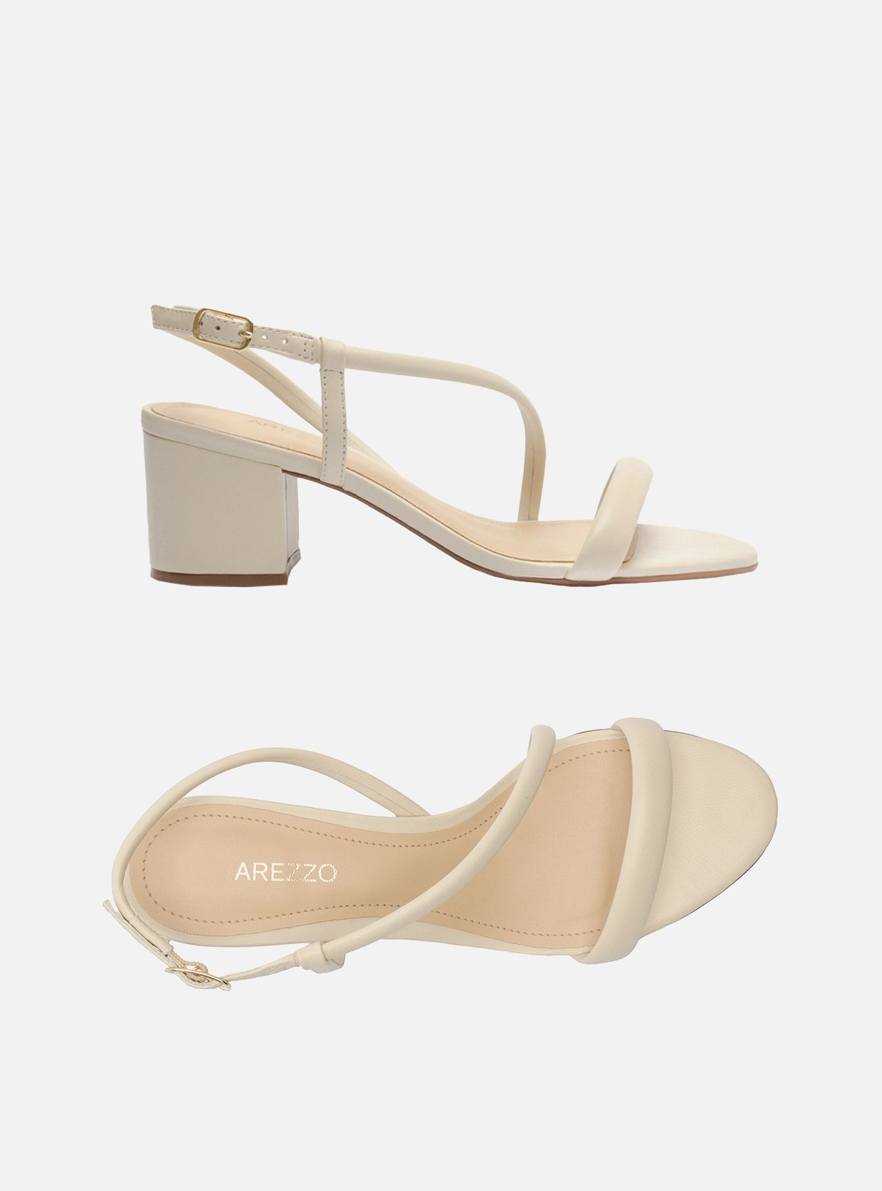 Sandália Off-White Salto Bloco Tira Curva — foto 6