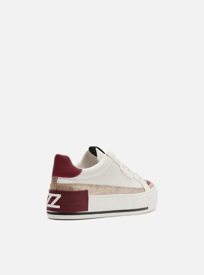 Tênis Branco Flatform Amarração Platino