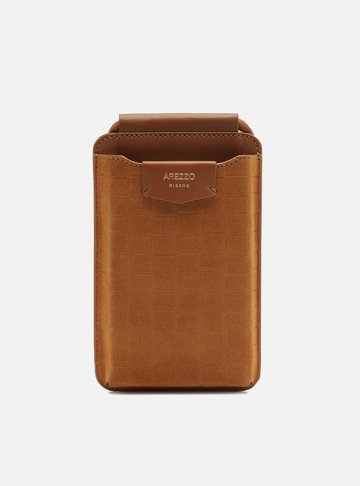 Mini Bag Marrom Acamurçada Tressê Porta-Celular | Arezzo
