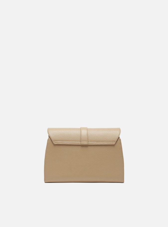 Bolsa Tiracolo Bege Pequena Detalhe Tiras Metal