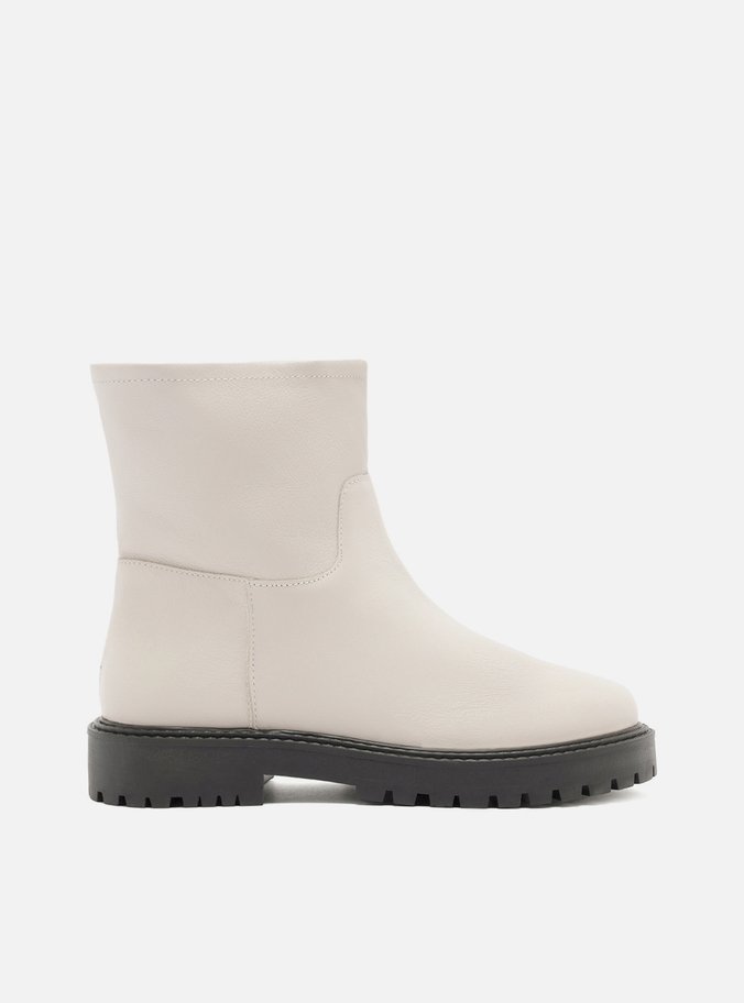 Bota Branca Salto Tratorado