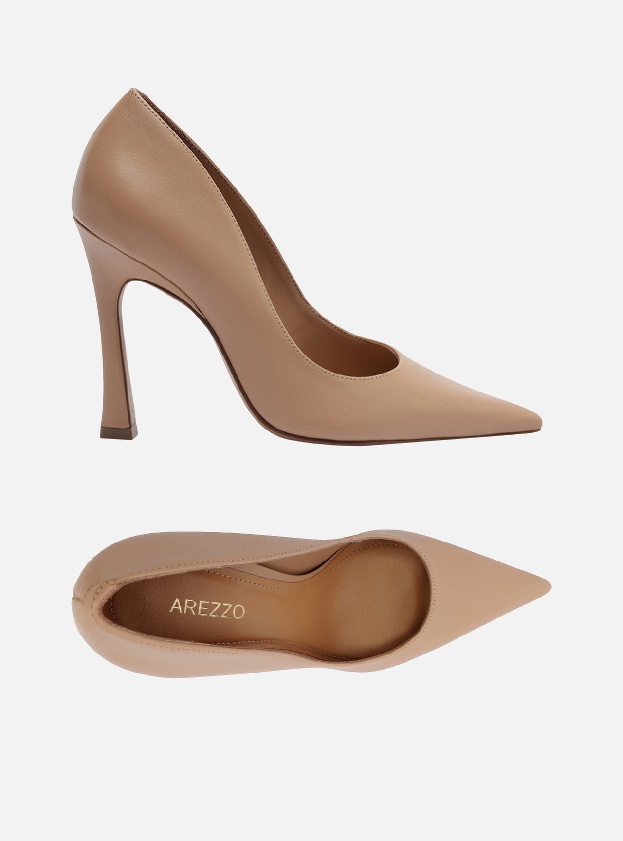 Scarpin Nude Couro Salto Fino — foto 5