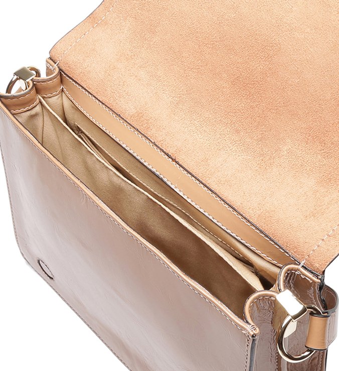Bolsa Tiracolo Couro Joy Média Pale Nut