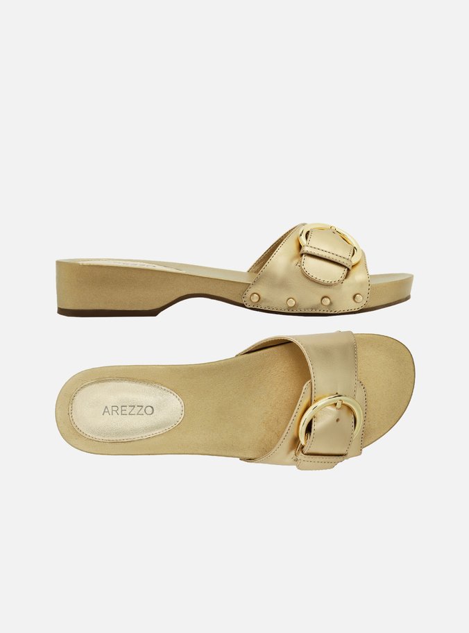 Sandália Dourada Flatform