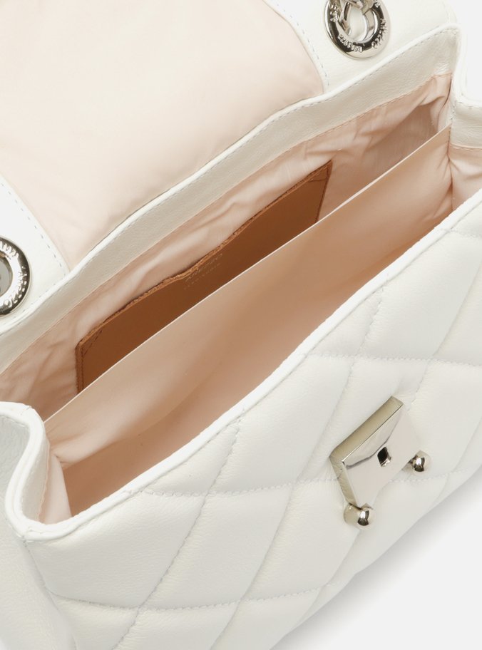 Bolsa Tiracolo Branca Couro Mizz Média