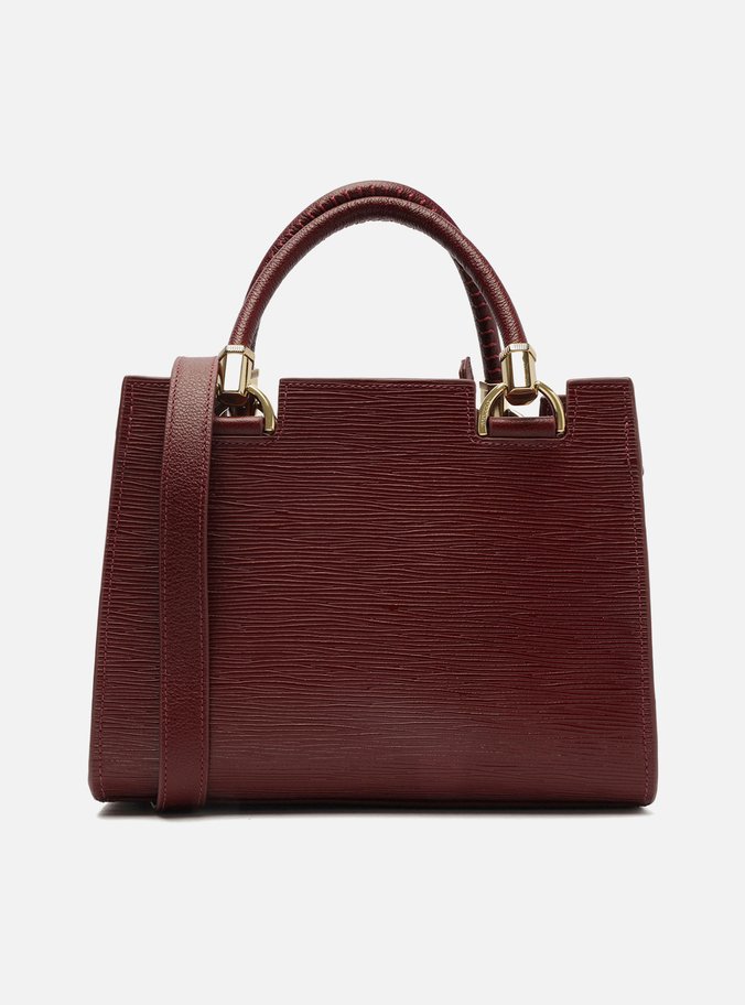 Bolsa Tote Bordô Couro Abraccio Média