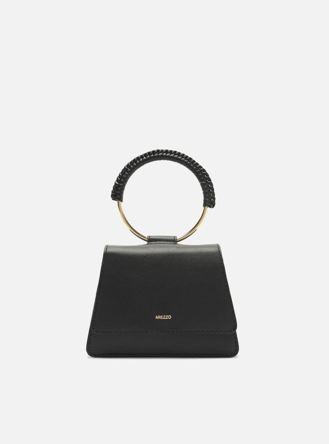 Bolsa Tiracolo Preta Couro Pequena