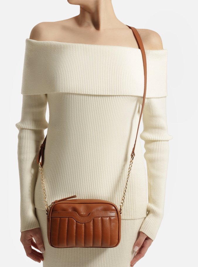 Bolsa Tiracolo Marrom Couro Francine Pequena