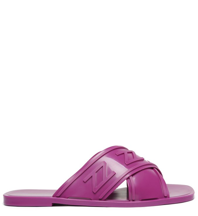 Rasteira Bico Quadrado Roxo Brizza
