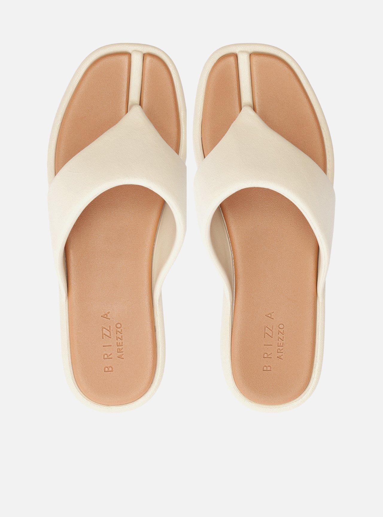 Sandália Branca Flatform Bicolor Tira — foto 3