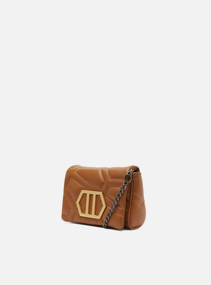 Mini Bag Tiracolo Marrom Couro Emma