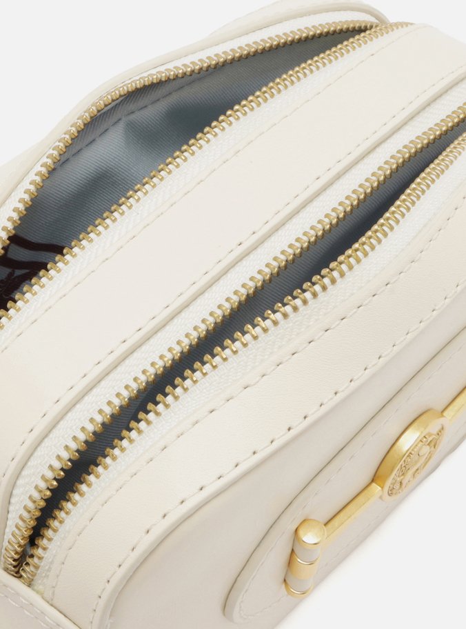 Bolsa Tiracolo Branca Couro  Pequena