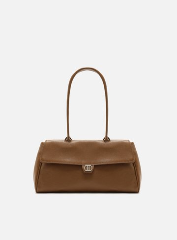 Arezzo — Bolsa Shoulder Couro Marrom Média