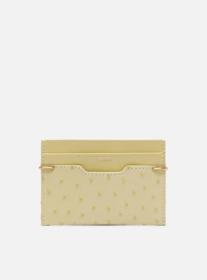 Porta-Cartões Amarelo Couro Snake Dots