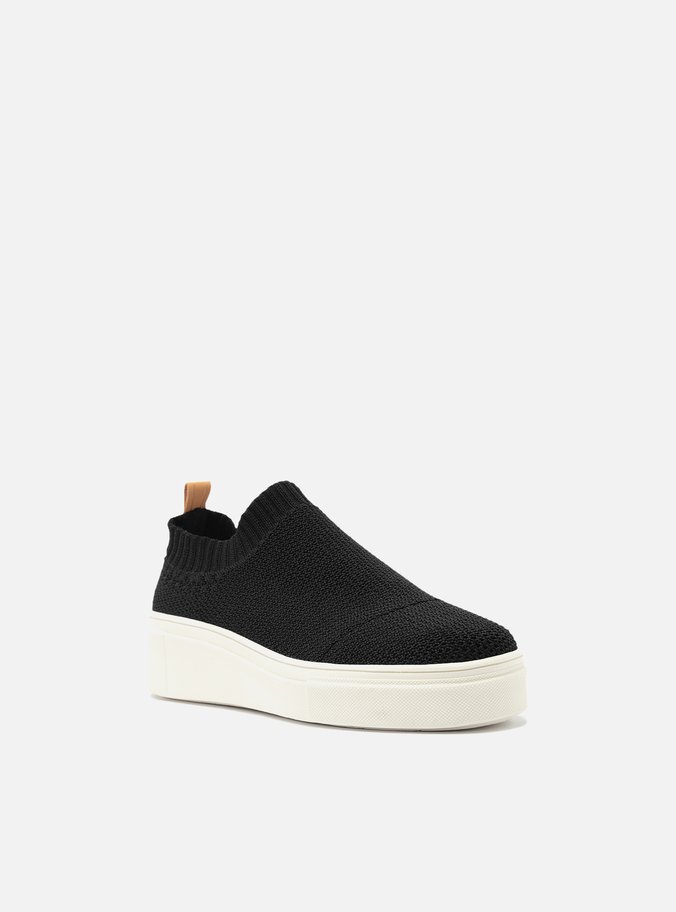Tênis Slip On Preto Tricot