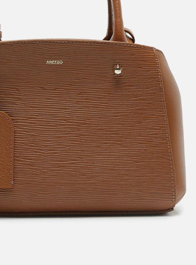 Bolsa Tote Marrom Couro Bella Pequena Cúrcuma