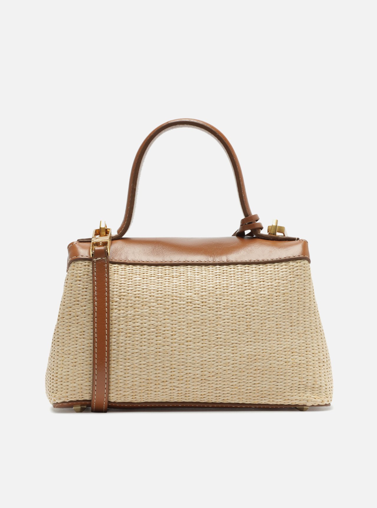 Bolsa Tiracolo Marrom Ráfia Victória Pequena — foto 3