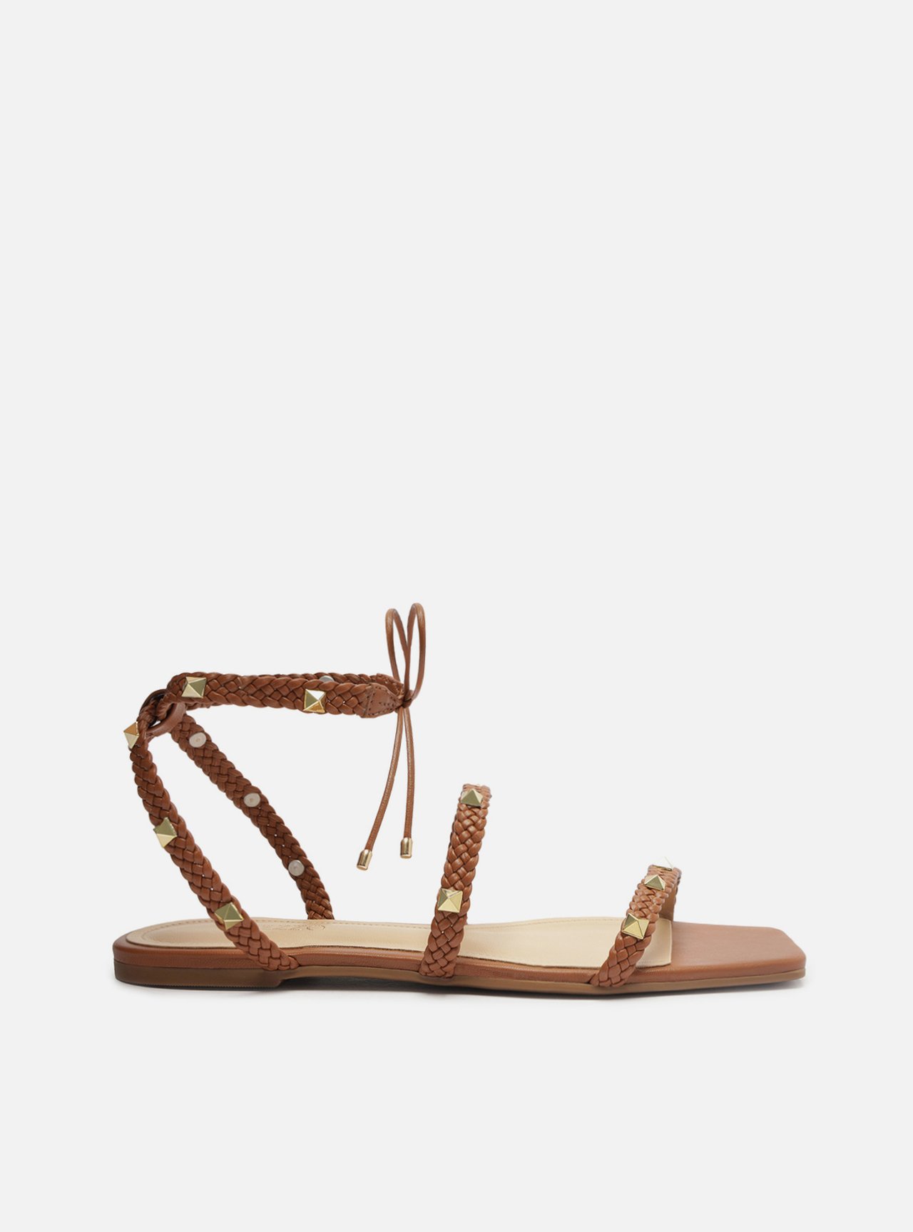 『 Twiga 4 and birds 』 by Mwamedi 59*59cm Bota Masculina Réplica de Avestruz Bico Quadrado Conhaque