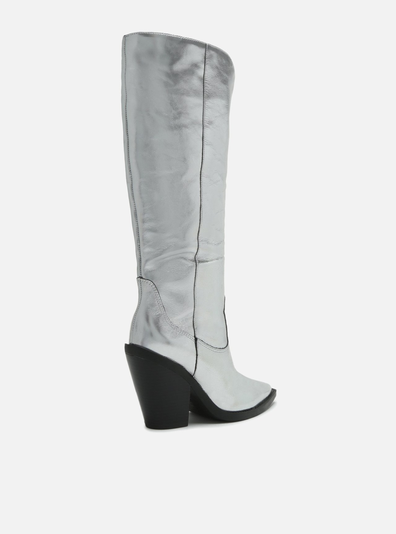 Bota Prata Cano Longo Bloco Western — foto 3