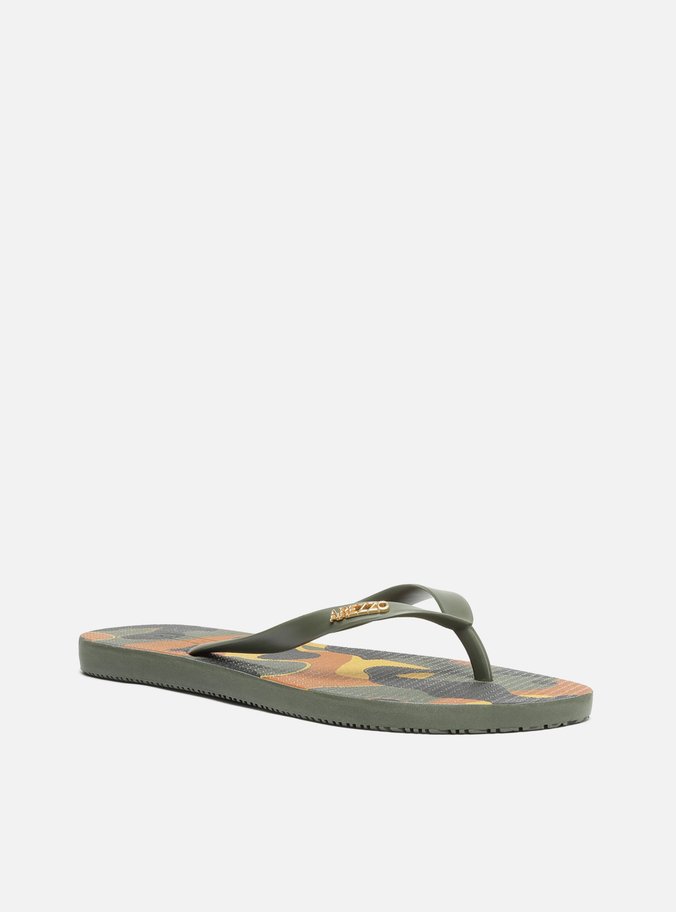Chinelo de Dedo Camuflado Verde Brizza